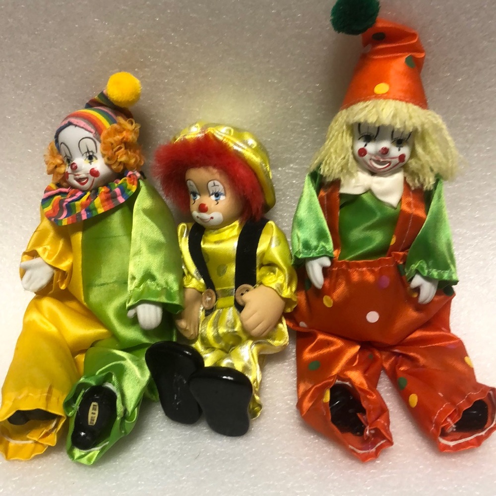 Vintage clown decor-3 pcs